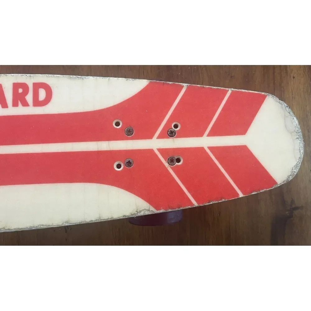 VTG Justen Fiberglass Skateboard Red White‎ 70s Sidewalk Surfboard